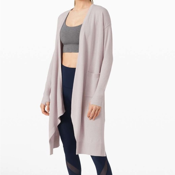 Lululemon Lunar Lengths Cashmere Blend Wrap Iced Iris Size 6 - Picture 1 of 9